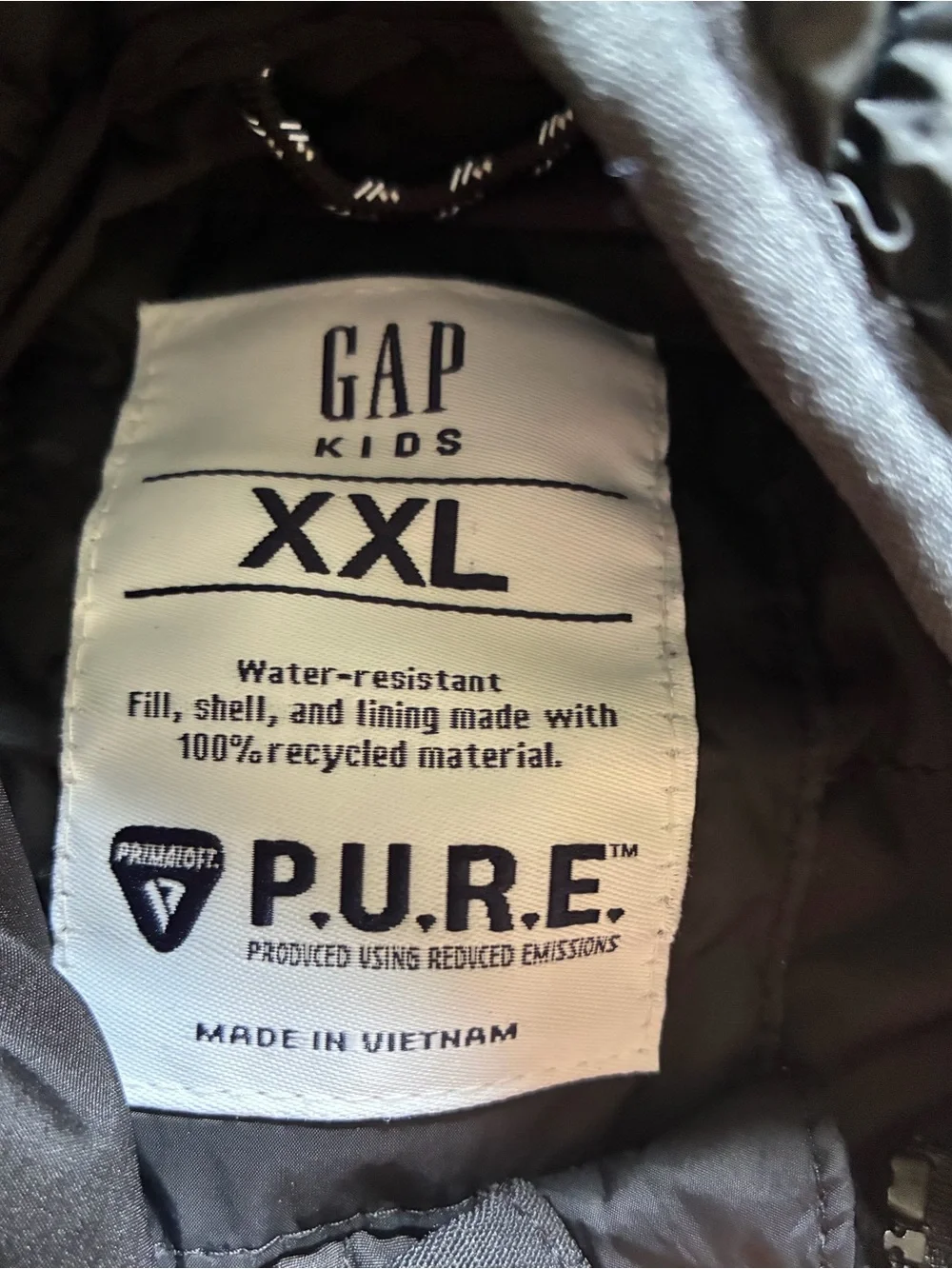 GAP Boys Hooded Quilted Puffer Jacket - Black